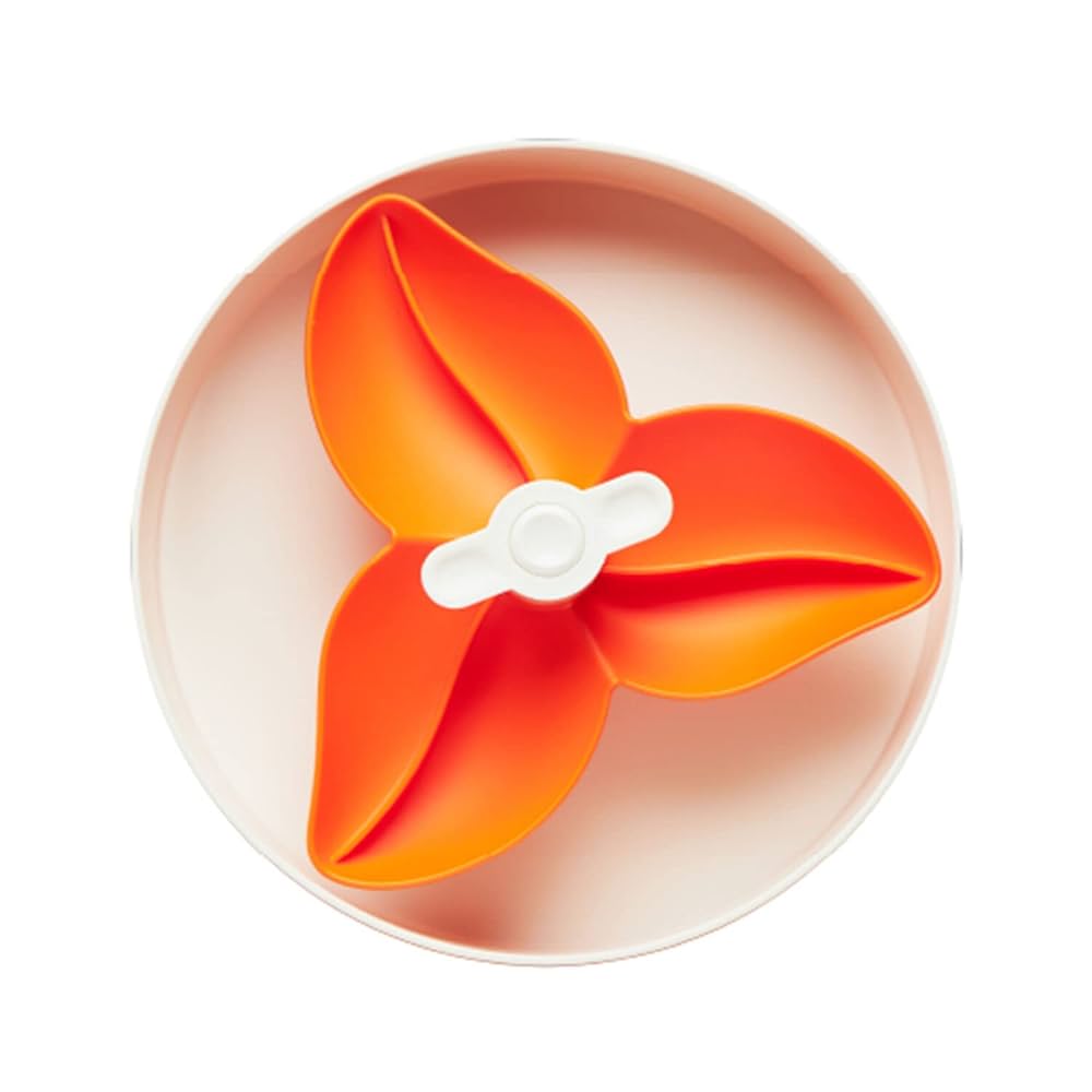 PET DREAM HOUSE SPIN INTERAKTYWNA MISKA FLOWER / SPIN BOWL FLOWER WHITE-ORANGE