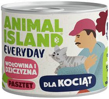 ANIMAL ISLAND MOKRA KARMA KOT EVERYDAY KITTEN WOŁOWINA Z DZICZYZNĄ 185G