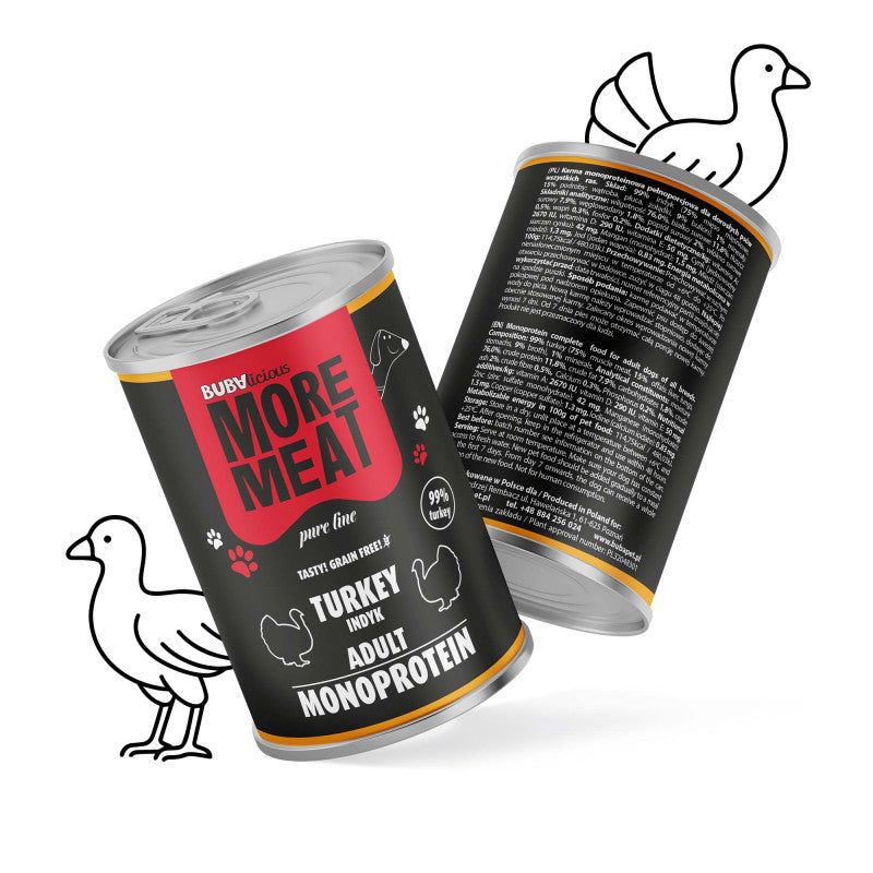 BUBA BUBALICIOUS MONO PURE MOKRA KARMA DLA PSA INDYK 400G