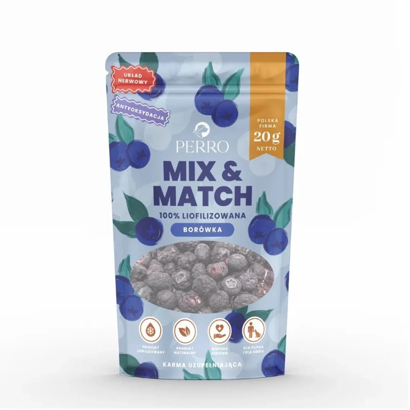 PERRO MIX & MATCH PRZYSMAKI DLA PSA BORÓWKA AMERYKAŃSKA 20G