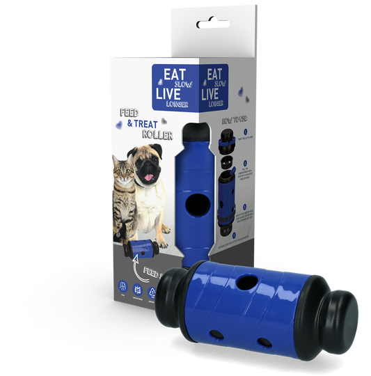 EAT SLOW LIVE LONGER FEED AND TREAT S BLUE