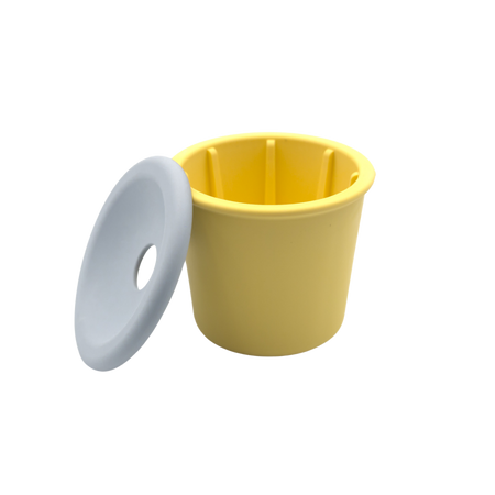 FIBOO SNACK FIBEEK + PRZYKRYWKA Z OTWOREM NA SMACZKI ŻÓŁTY