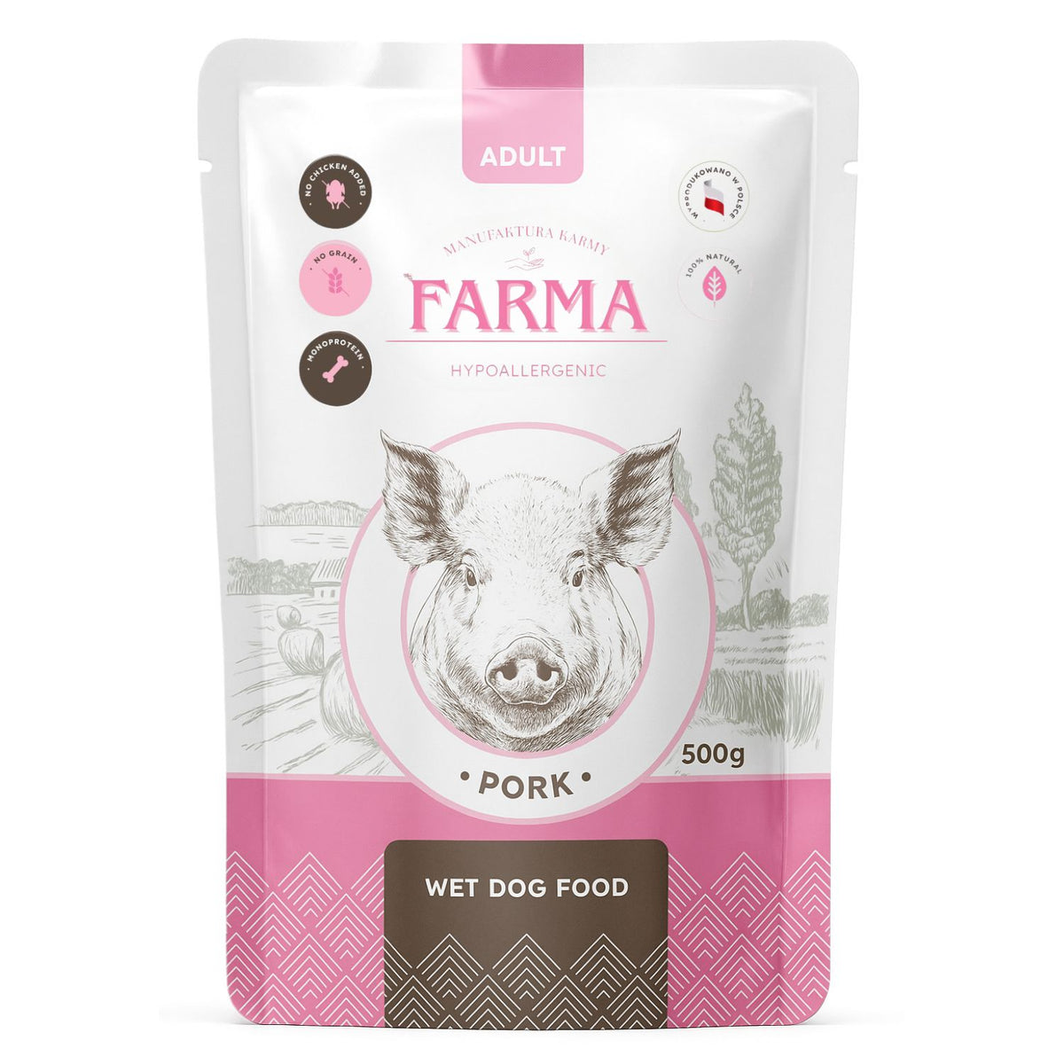FARMA MOKRA KARMA PIES WIEPRZOWINA 500G