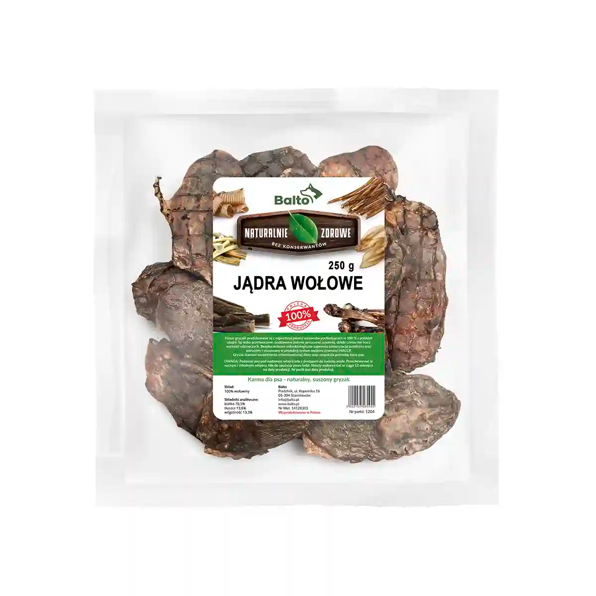 BALTO GRYZAK DLA PSA JĄDRA WOŁOWE 250G