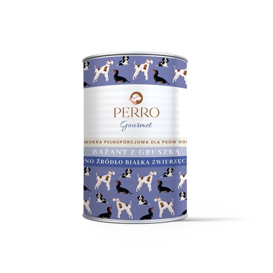 PERRO GOURMET MOKRA KARMA DLA PSA BAŻANT Z GRUSZKĄ 400G