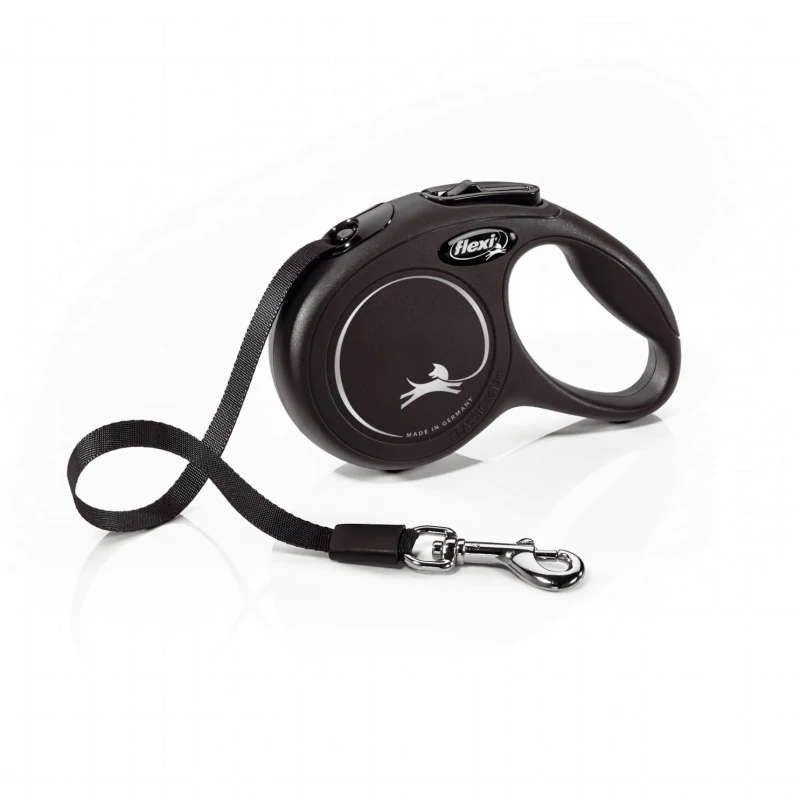 FLEXI NEW CLASSIC XS SMYCZ AUTOMATYCZNA TAŚMA 3 M CZARNA