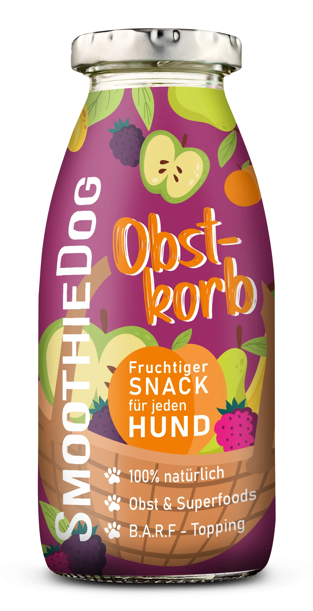 SMOOTHIE DOG OBSTKORB KOSZ OWOCÓW 250 ML – NATURALNE OWOCOWE SMOOTHIE DLA PSA