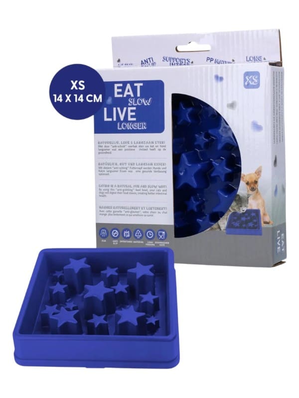 EAT SLOW LIVE LONGER STAR BLUE L