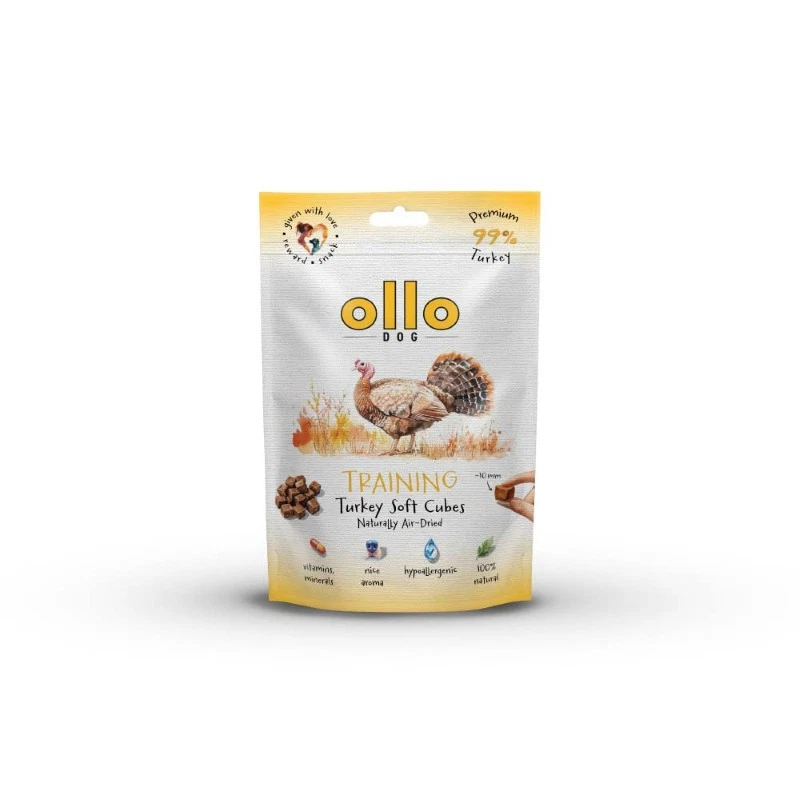 OLLO AIR DRIED PRZYSMAKI DLA PSA TURKEY SOFT CUBES 80G