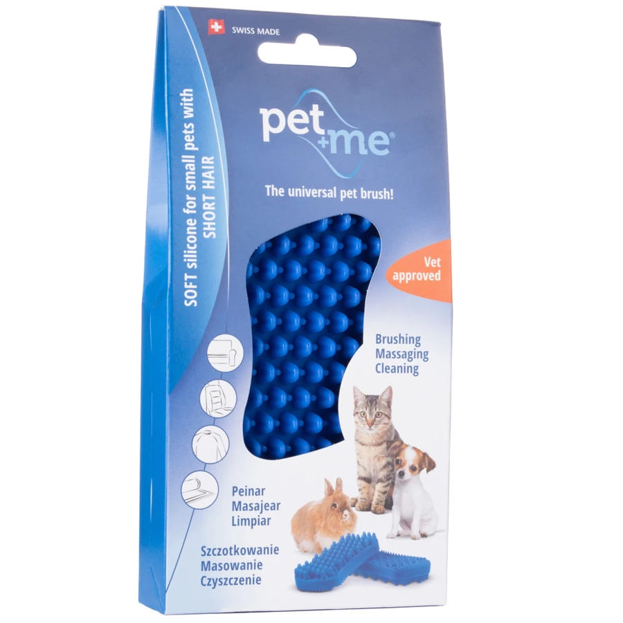 PET+ME CAT SHORT HAIR BRUSH BLUE