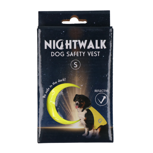 NIGHTWALK DOG SAFETY VEST YELLOW SMALL