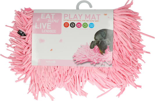 EAT SLOW LIVE LONGER PLAY MAT PINK
