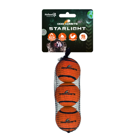 DOG COMETS STARLIGHT TENNISBAL S ORANJE 3ST