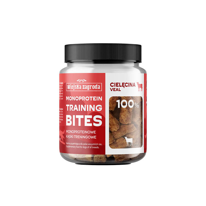 WIEJSKA ZAGRODA TRAINING BITES PRZYSMAKI DLA PSA CIELĘCINA 150G