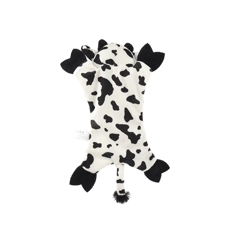 BUBA KROWA PLUSZOWA SZELESZCZĄCA 37CM - MIĘKKA ZABAWKA DLA PSA