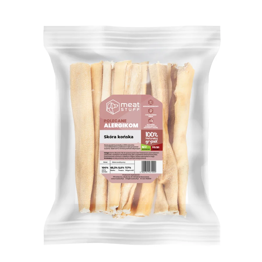 MEATSTUFF GRYZAK DLA PSA SKÓRA KOŃSKA 100G