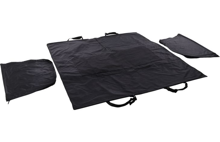 FLAMINGO CAR SEAT COVER LOGI CAN BE SPLIT IN TWO CLOSED HAMMOCK MODEL BACK SEAT BLACK 145X130CM