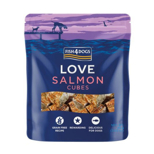 FISH4DOGS LOVE PRZYSMAKI DLA PSA SALMON CUBES 85G