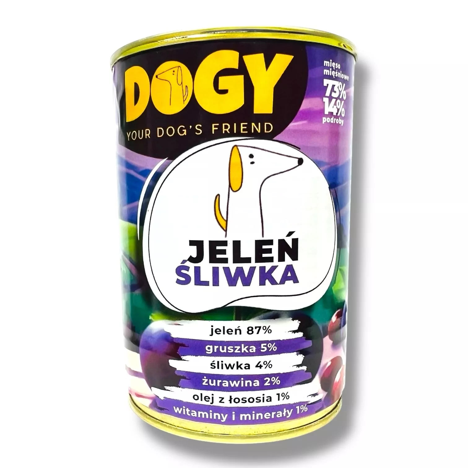 DOGY MOKRA KARMA DLA PSA JELEŃ ZE ŚLIWKĄ 400G
