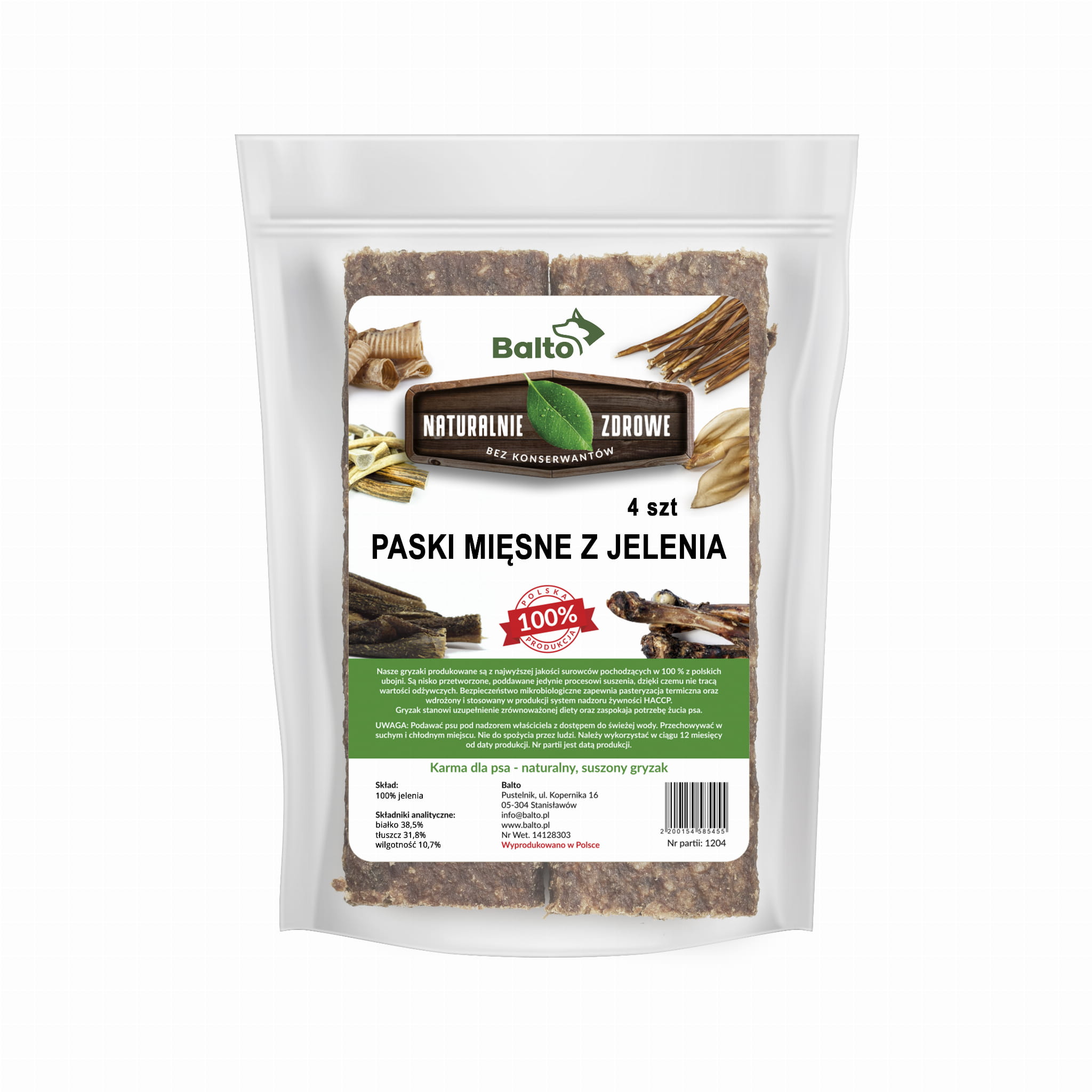 BALTO GRYZAK DLA PSA PASKI MIĘSNE Z JELENIA