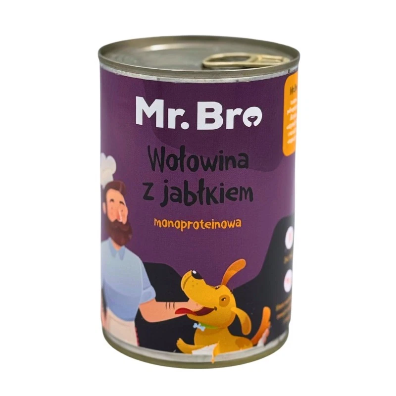 MR. BRO MOKRA KARMA DLA PSA WOŁOWINA Z JABŁKIEM 400G