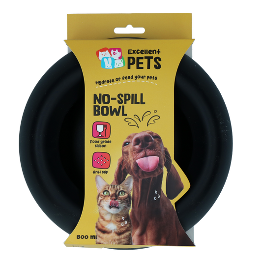 EXCELLENT PETS NO SPILL BOWL BLACK M - MISKA