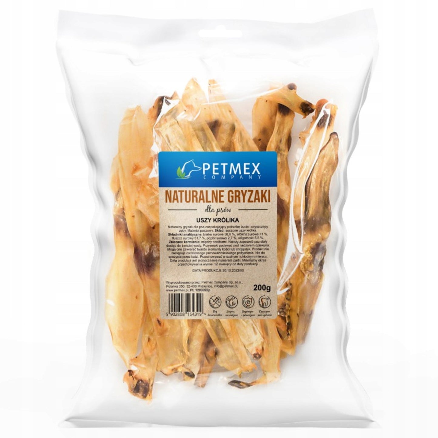 PETMEX USZY KRÓLIKA 200G