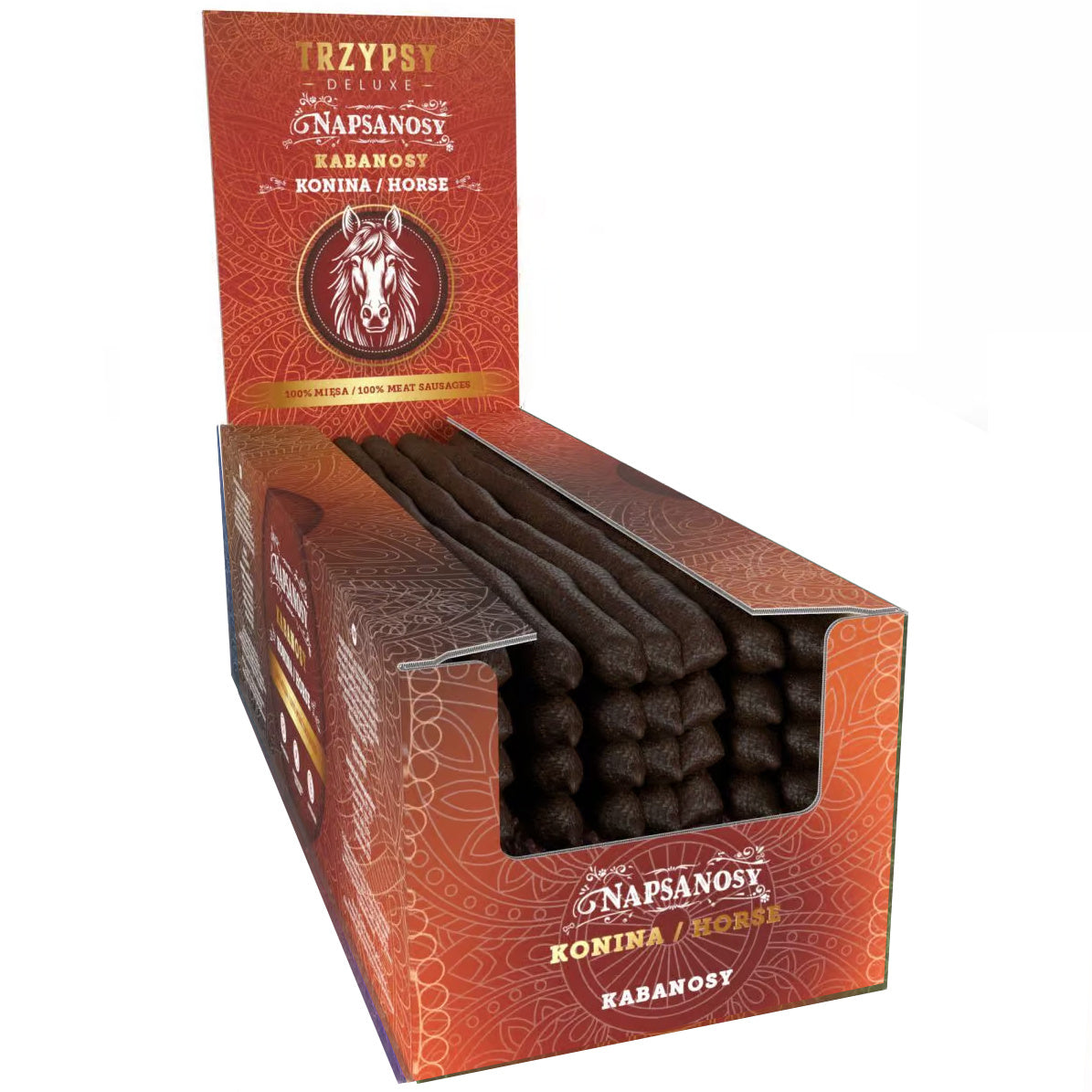 TRZYPSY NAPSANOSY PRZYSMAKI DLA PSA NA DŁUGO Z KONINY 1SZT