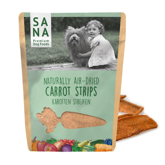 SANA VEGGIE STRIPS WARZYWNE PSAKI Z MARCHEWKĄ 100G