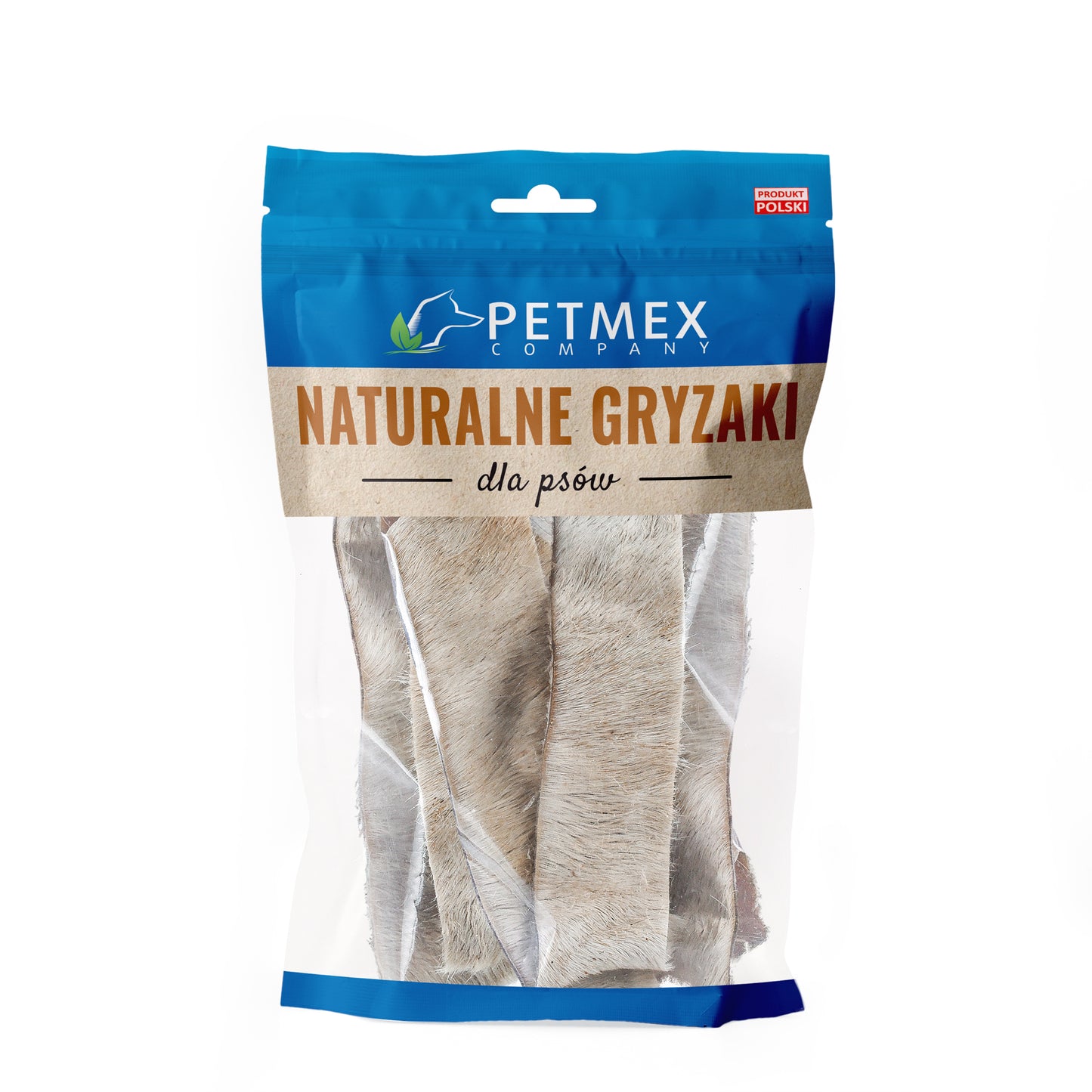 PETMEX SKÓRA WOŁOWA Z FUTREM 15 CM 200G