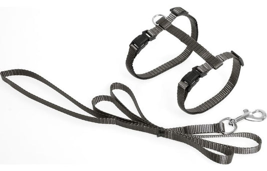 FLAMINGO CAT HARNESS WITH LEASH ZIGGI TAUPE 22-36CM 27-46CM 110CM 10MM