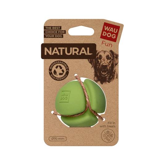 WAUDOG FUN NATURAL PIŁKA 7CM ZIELONY