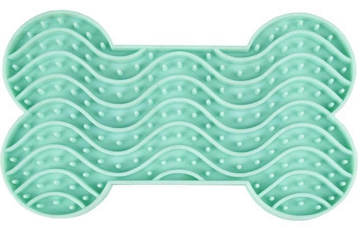 FLAMINGO LICK PAD YUMMEE SILICONE BONE MINT GREEN S 15CM
