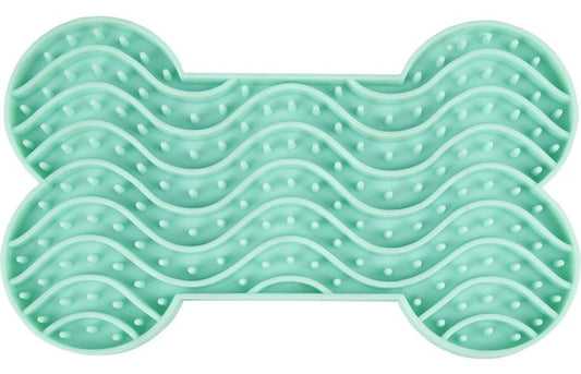 FLAMINGO LICK PAD YUMMEE SILICONE BONE MINT GREEN S 15CM