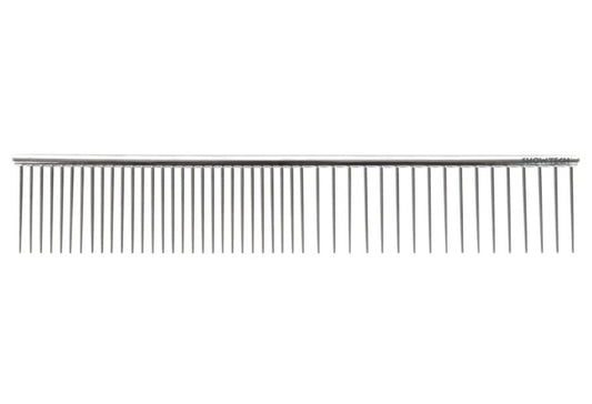 SHOW TECH PRO COMBI COMB GRZEBIEŃ METALOWY ROZSTAW ZĘBÓW PÓŁ NA PÓŁ DŁ. 28CM
