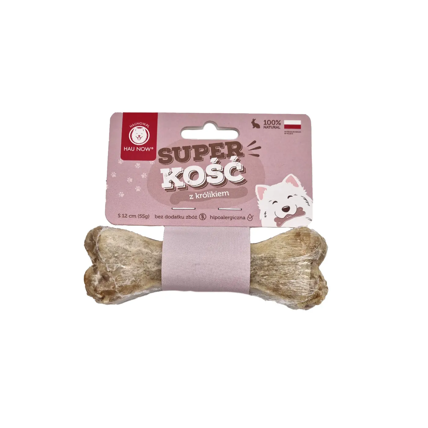 HAUNOW SUPER KOŚĆ GRYZAK DLA PSA Z KRÓLIKIEM S