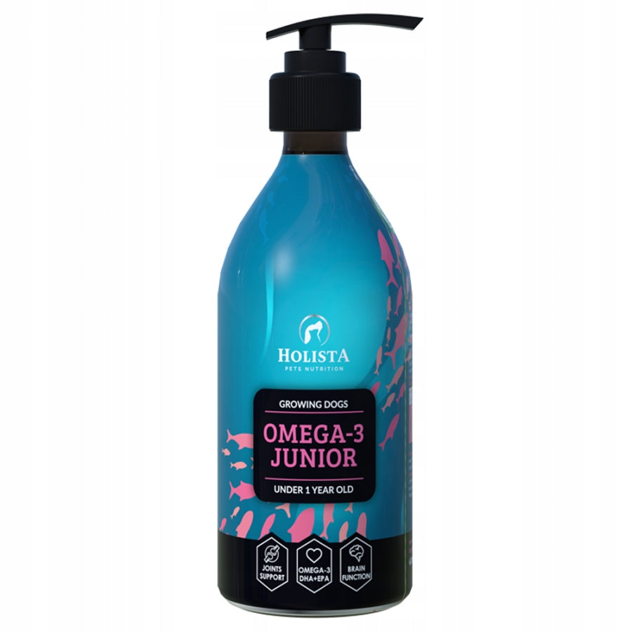 HOLISTA OMEGA3 JUNIOR OIL 400ML - OLEJ Z DZIKICH RYB DLA SZCZENIĄT