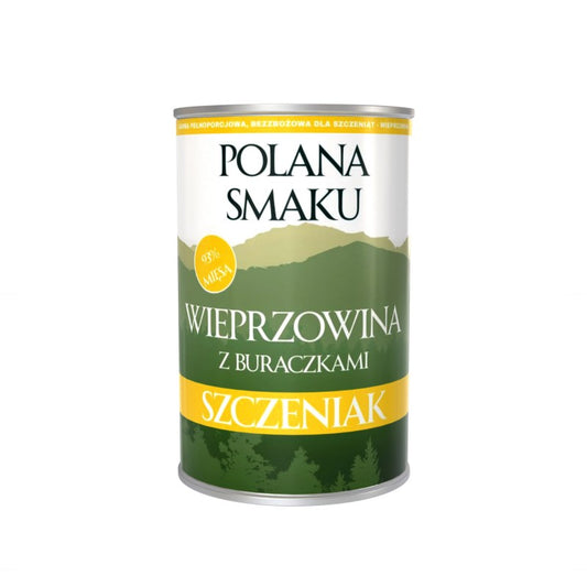POLANA SMAKU JUNIOR MOKRA KARMA PIES WIEPRZOWINA Z BURAKIEM 400G