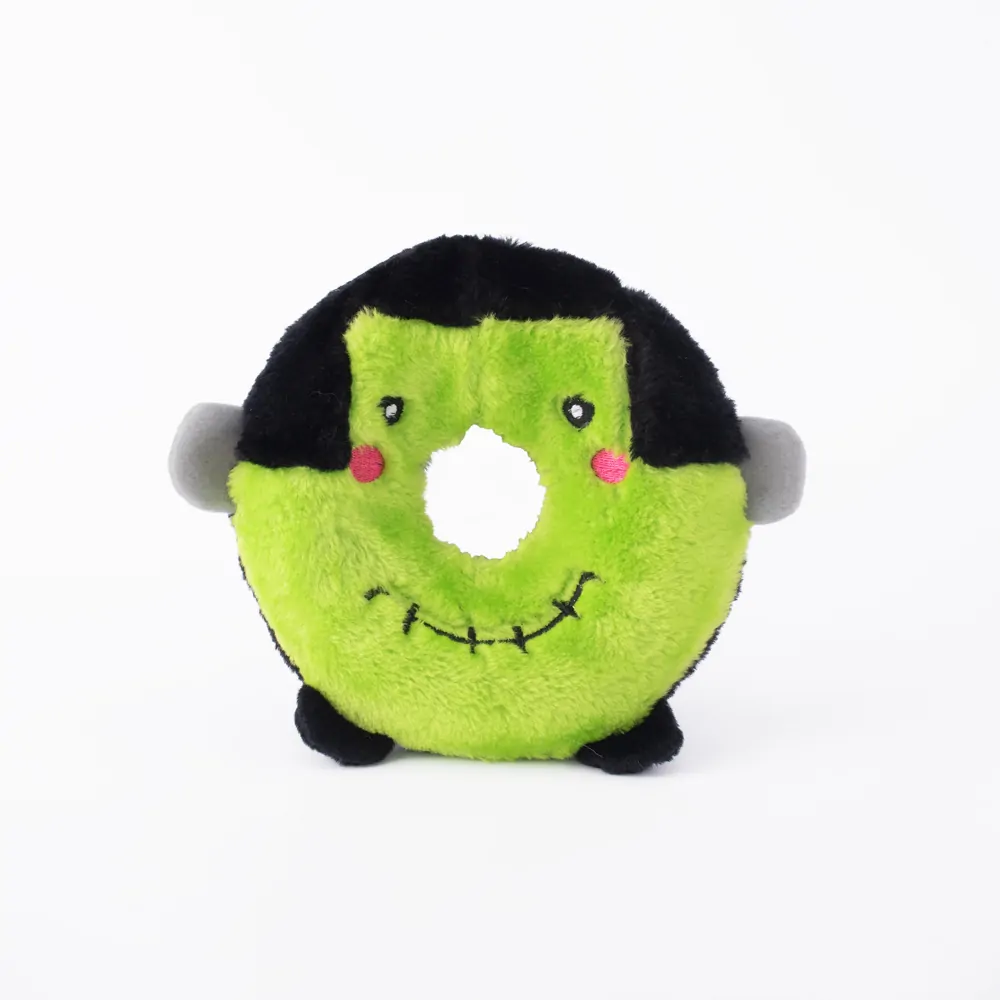 ZIPPYPAWS DONUT FRANKENSTEIN’S MONSTER – PLUSZOWA PĄCZKOWA ZABAWKA DLA PSA Z PISZCZAŁKĄ