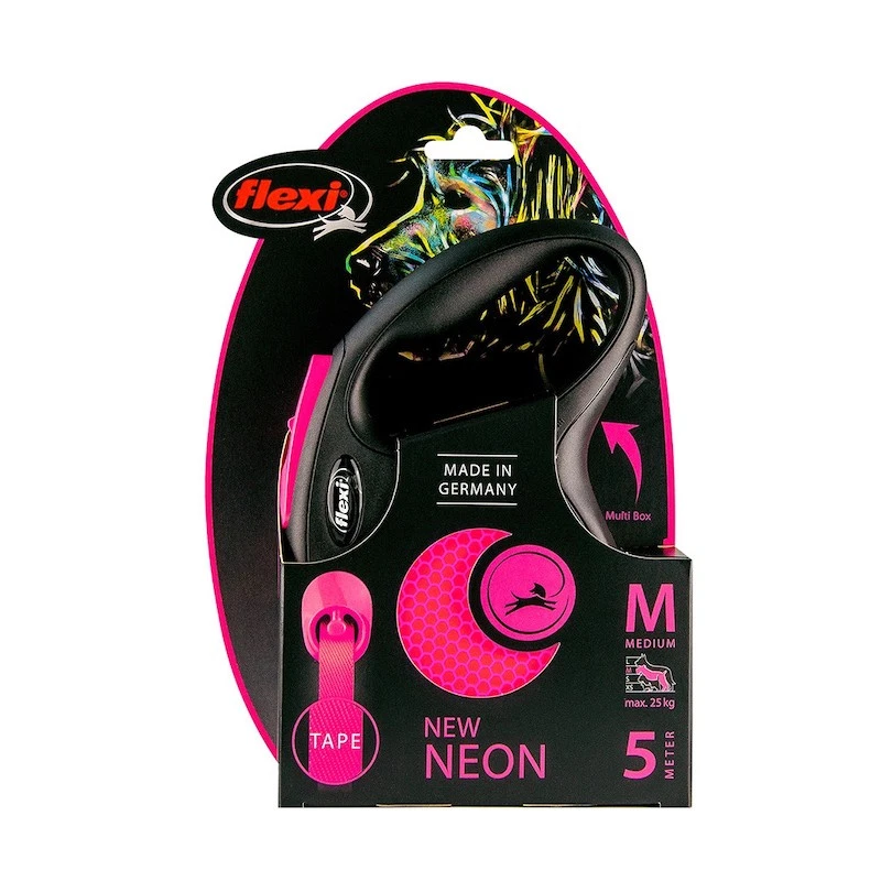 FLEXI NEW NEON M SMYCZ AUTO TAPE 5M RÓŻOWY