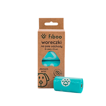 FIBOO WORECZKI NA PSIE ODCHODY 8 PAK KOMPOSTOWALNE