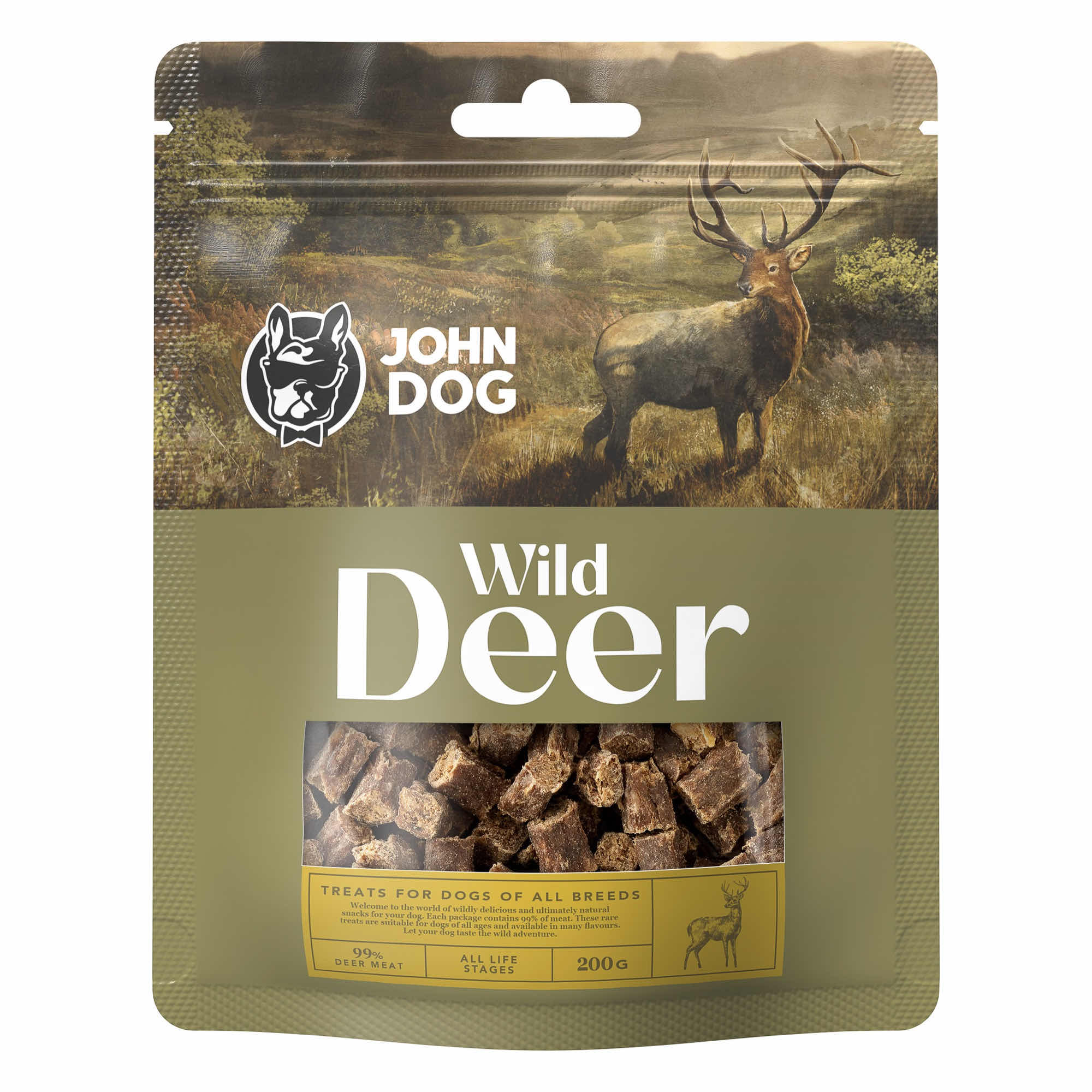 JOHN DOG WILD PRZYSMAKI DLA PSA JELEŃ 200 G