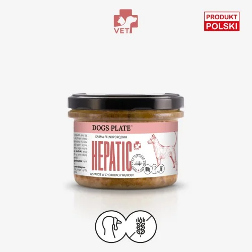 DOGS PLATE VET HEPATIC 180G - MOKRA KARMA SPECJALISTYCZNA DLA PSÓW Z CHOROBAMI WĄTROBY