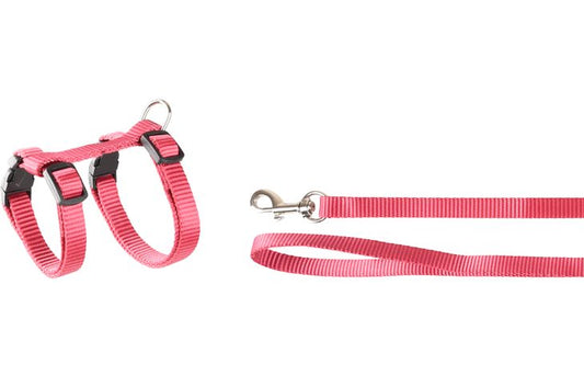 FLAMINGO CAT HARNESS WITH LEASH KITTEN ZIGGI CHERRY RED 15-22CM 20-30CM 120CM 10MM