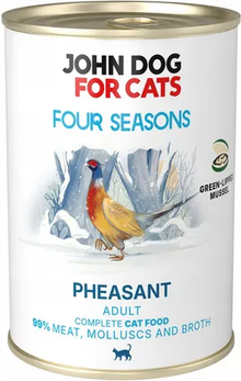 JOHN DOG FOR CATS FOUR SEASONS MOKRA KARMA KOT BAŻANT 400G