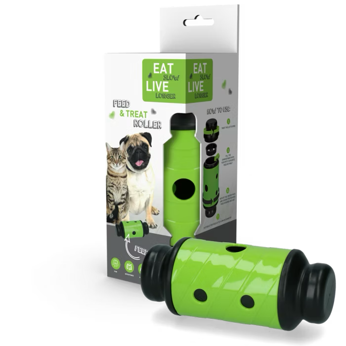 EAT SLOW LIVE LONGER FEED AND TREAT S GREEN
