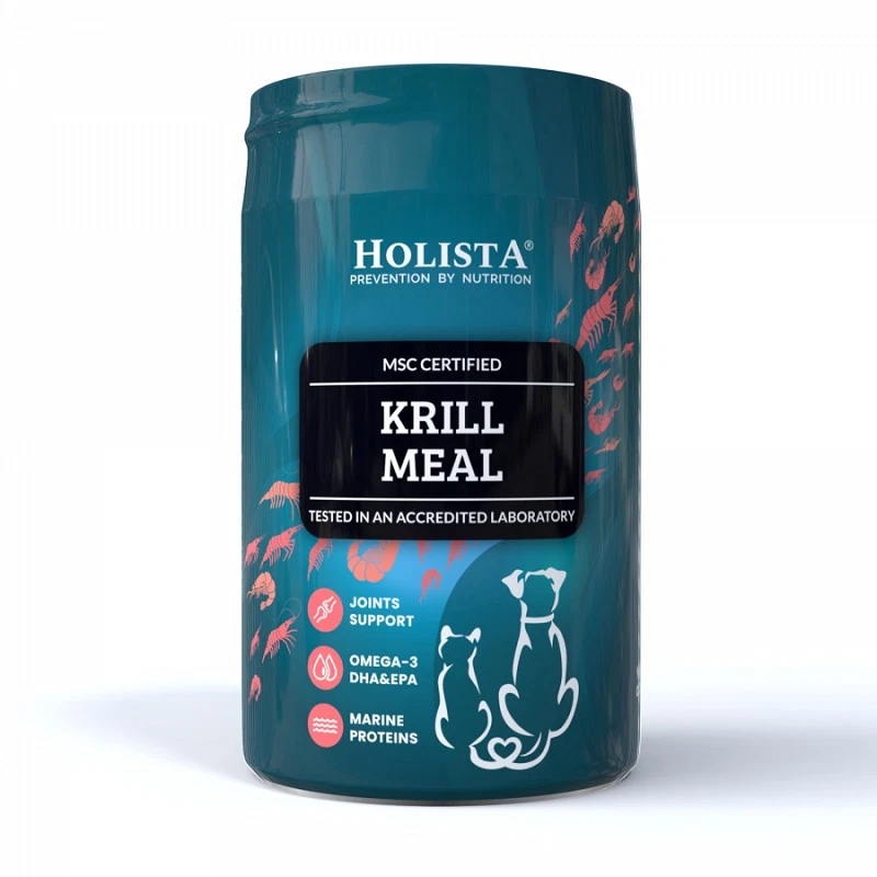 HOLISTA KRILL MEAL 100G - MĄCZKA Z KRYLA ANTARKTYCZNEGO DLA PSA I KOTA