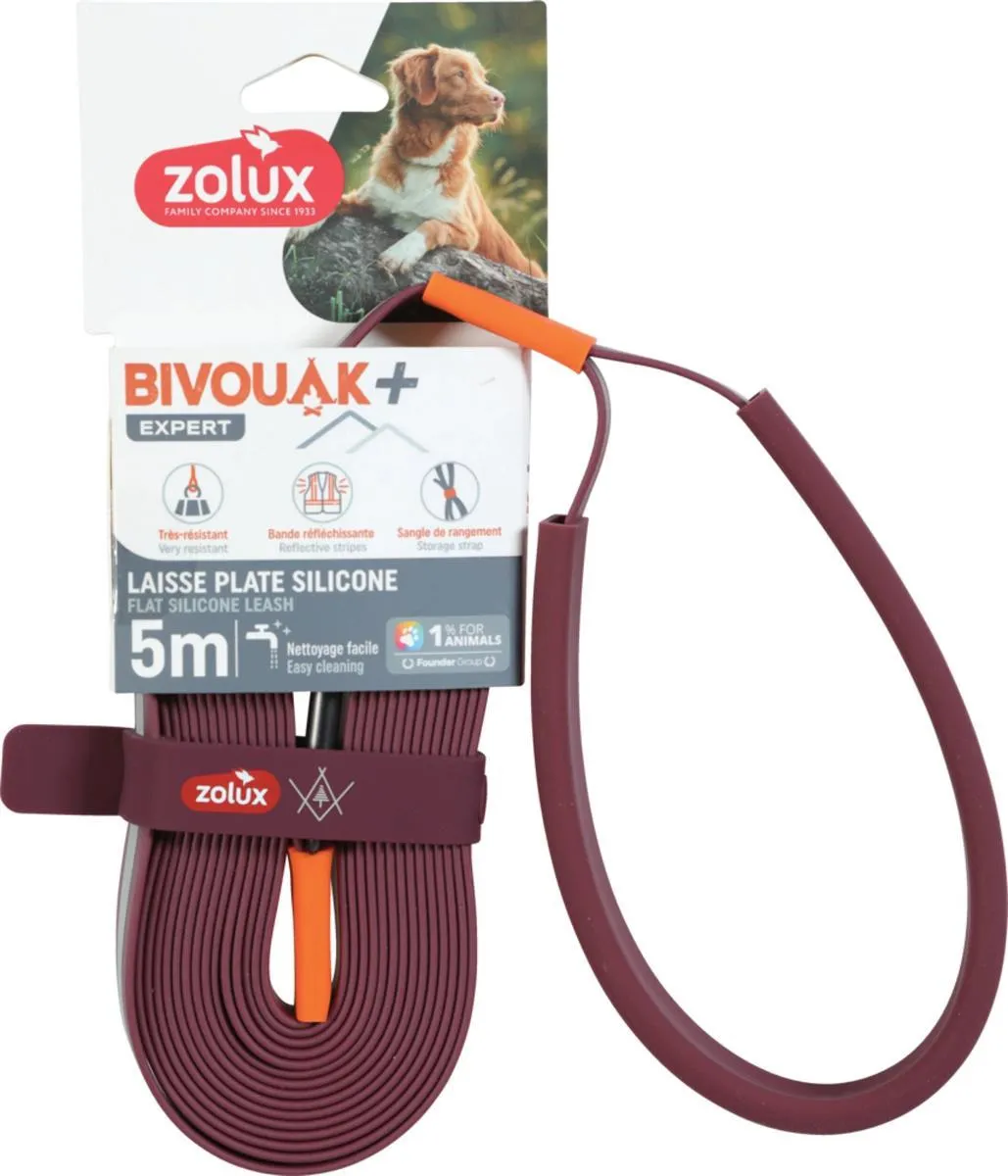 ZOLUX BIVOUAK SMYCZ SILIKONOWA CZERWONA 5M