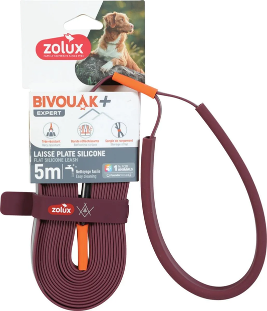 ZOLUX BIVOUAK SMYCZ SILIKONOWA CZERWONA 5M