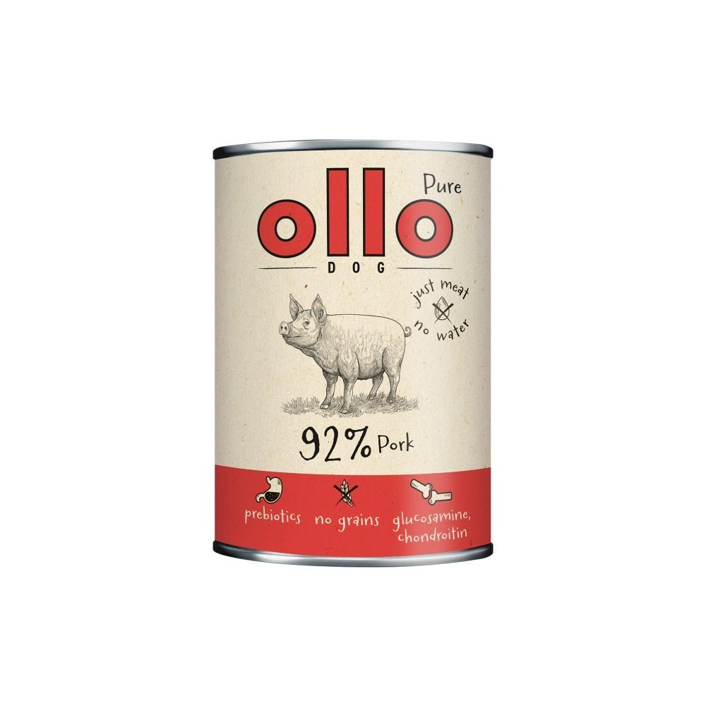 OLLO PURE MOKRA KARMA DLA PSA WIEPRZOWINA 850G